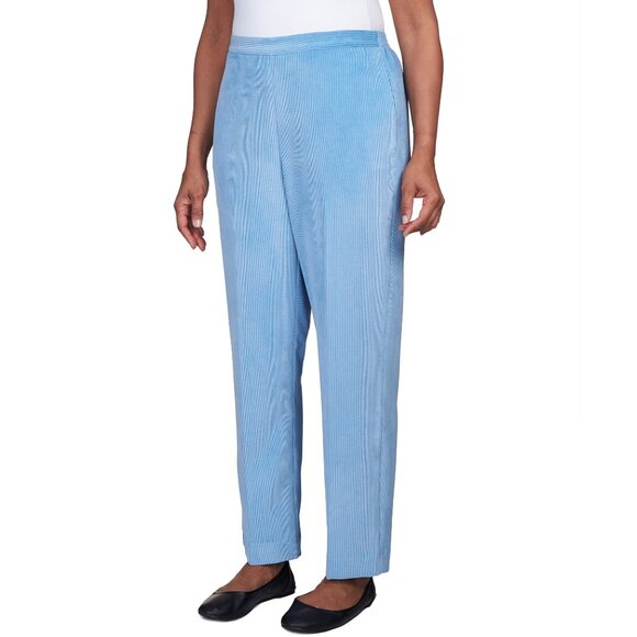 Alfred Dunner Womens Pants Powder Blue Corduroy Classic Fit Pull On Size 8P - Picture 16 of 16